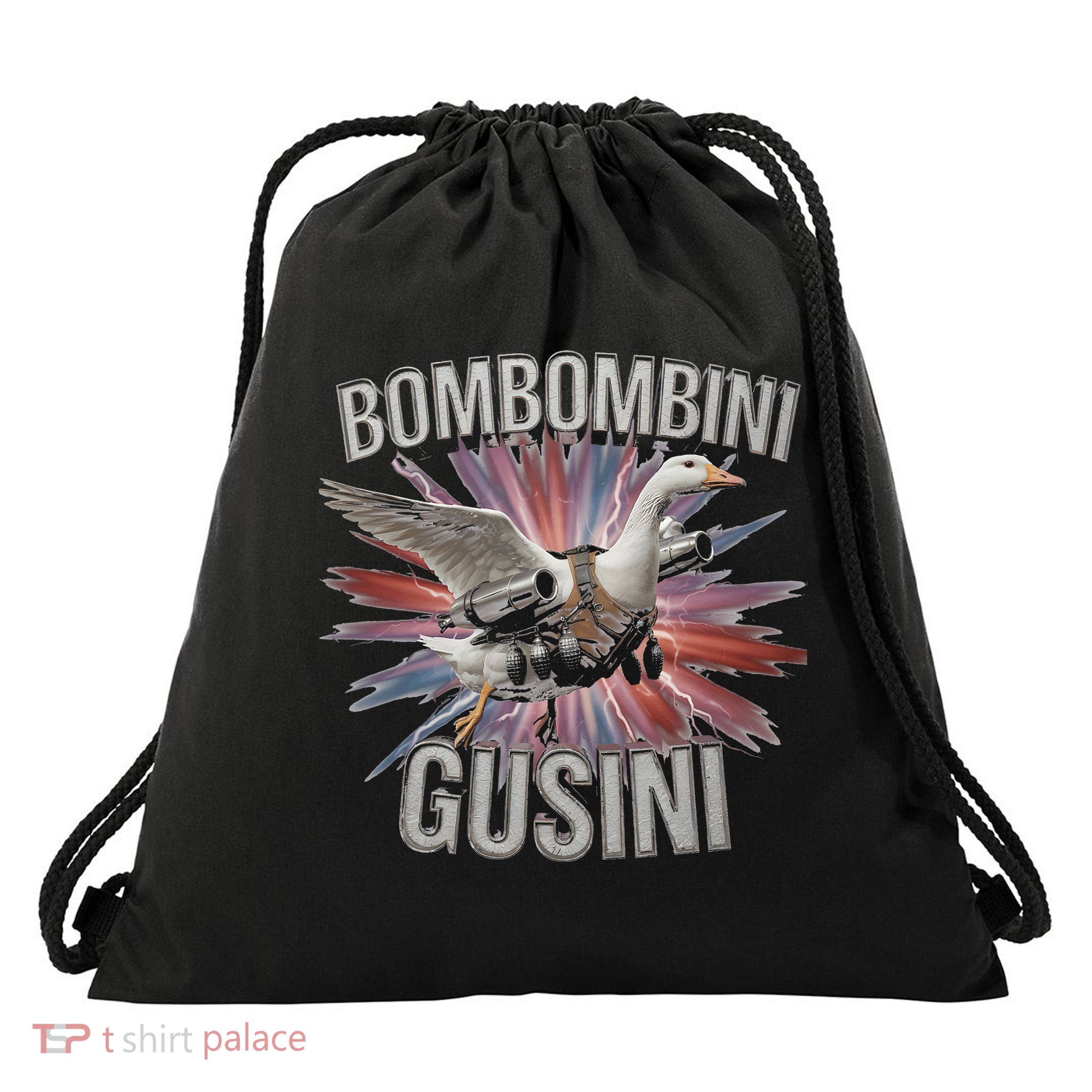 Bombombini Gusini Funny Italian Brainrot Meme Bootleg Drawstring Bag