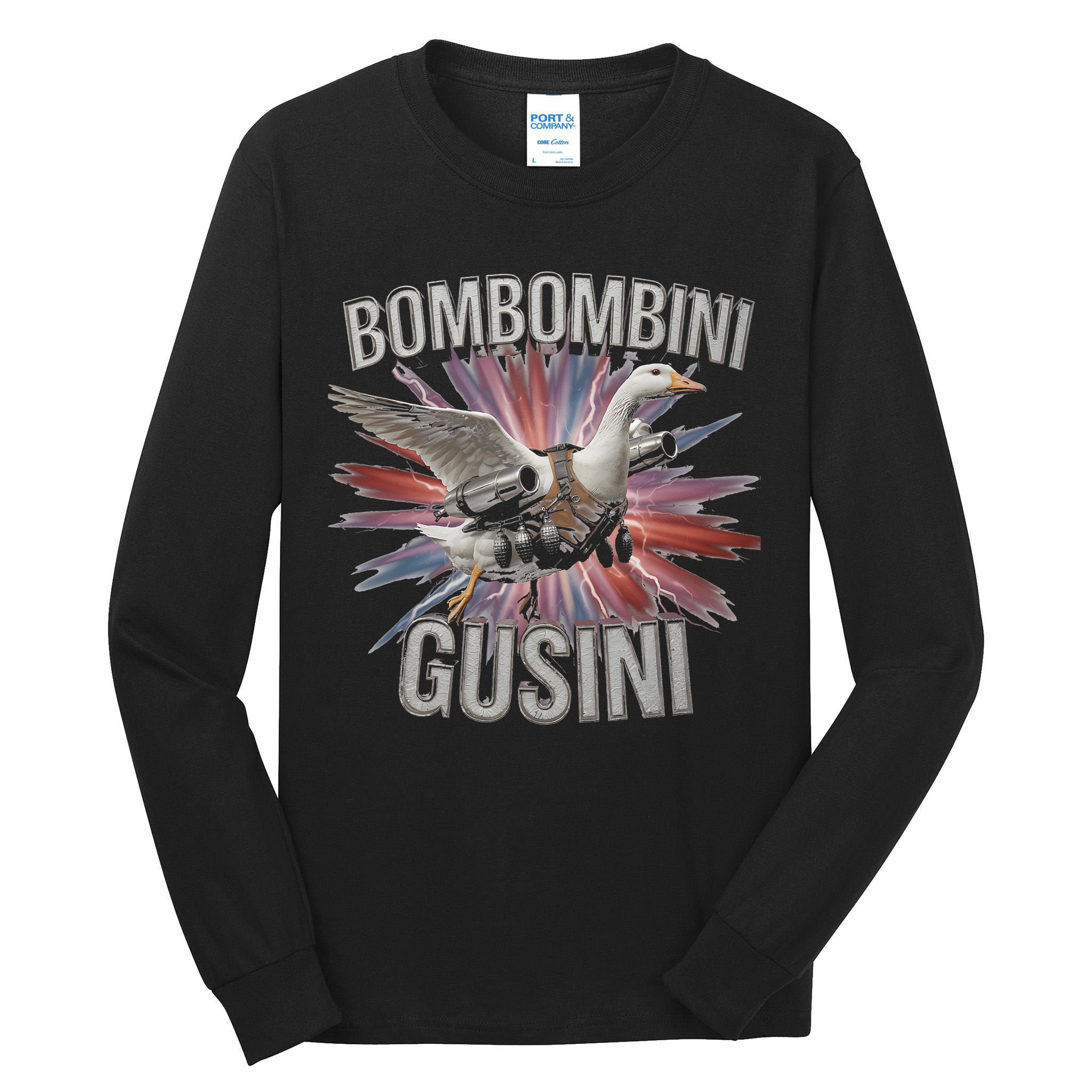 Bombombini Gusini Funny Italian Brainrot Meme Bootleg Tall Long Sleeve T-Shirt