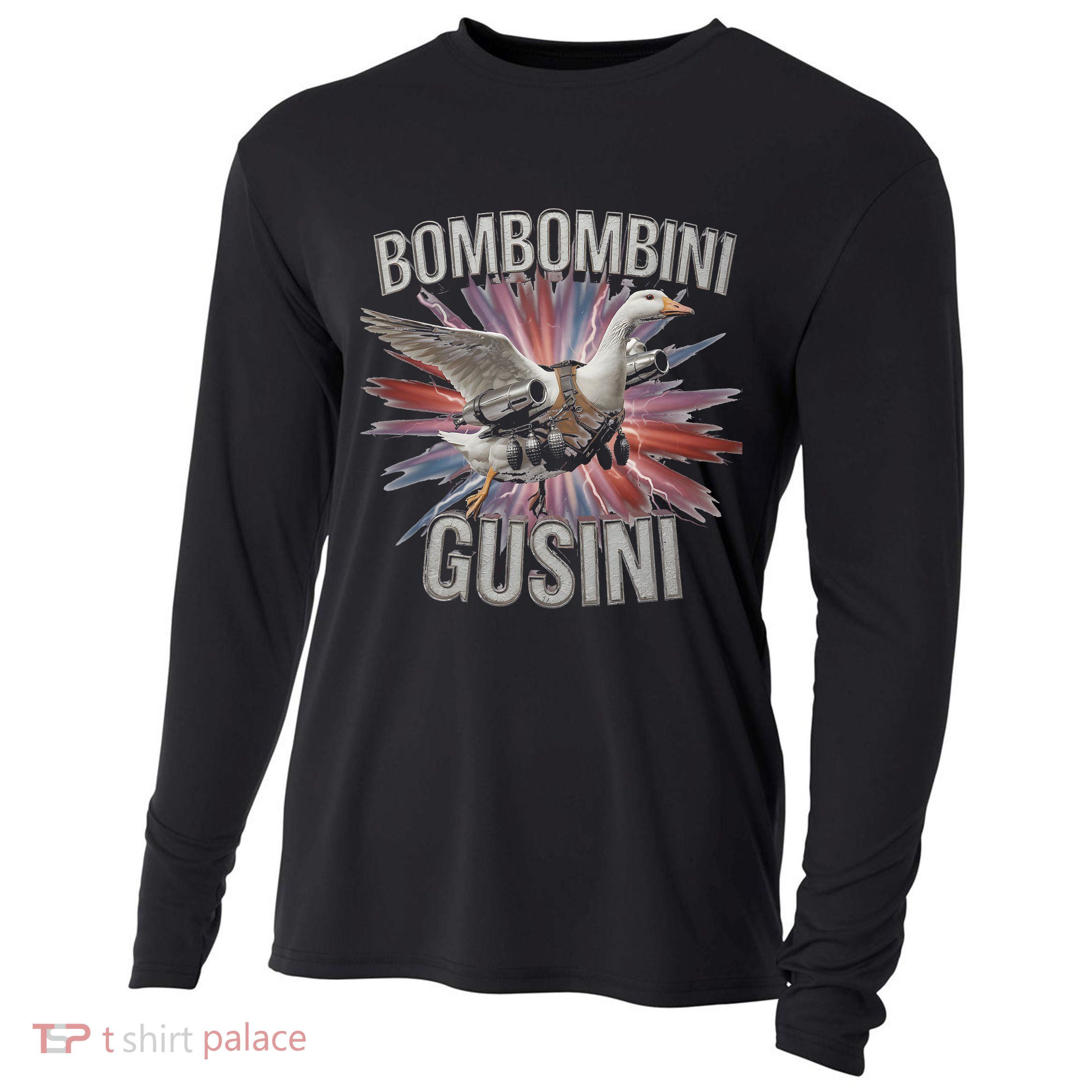 Bombombini Gusini Funny Italian Brainrot Meme Bootleg Cooling Performance Long Sleeve Crew