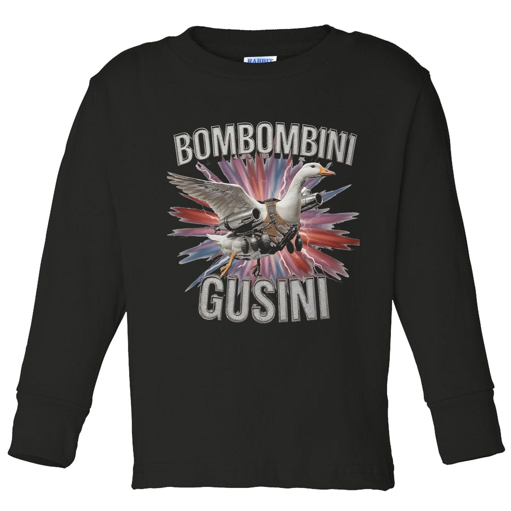 Bombombini Gusini Funny Italian Brainrot Meme Bootleg Toddler Long Sleeve Shirt