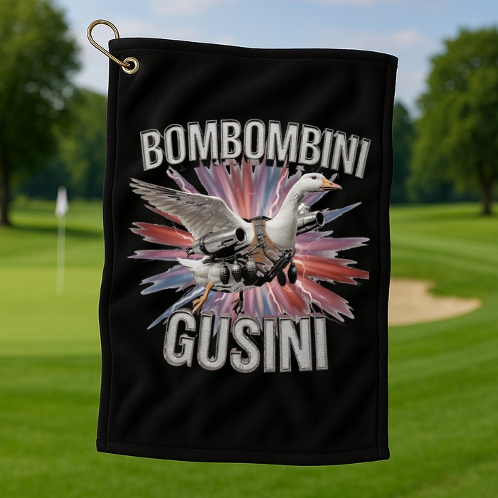 Bombombini Gusini Funny Italian Brainrot Meme Bootleg Golf Towel