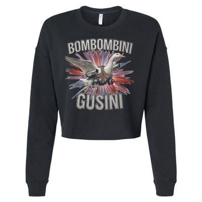 Bombombini Gusini Funny Italian Brainrot Meme Bootleg Cropped Pullover Crew