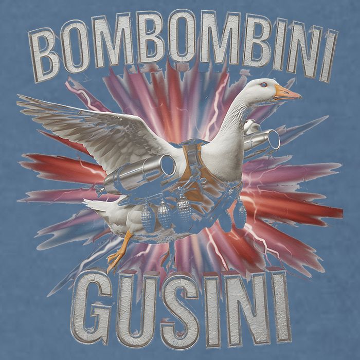 Bombombini Gusini Funny Italian Brainrot Meme Bootleg Garment-Dyed Sweatshirt