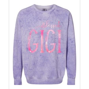 Blessed Gigi For Grandma Christmas Colorblast Crewneck Sweatshirt