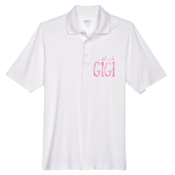 Blessed Gigi For Grandma Christmas Men's Origin Performance Pique Polo