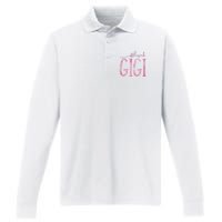 Blessed Gigi For Grandma Christmas Performance Long Sleeve Polo