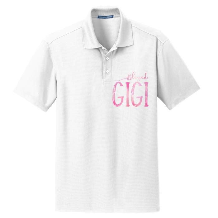 Blessed Gigi For Grandma Christmas Dry Zone Grid Polo