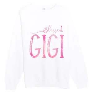 Blessed Gigi For Grandma Christmas Premium Crewneck Sweatshirt