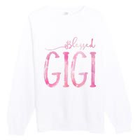 Blessed Gigi For Grandma Christmas Premium Crewneck Sweatshirt