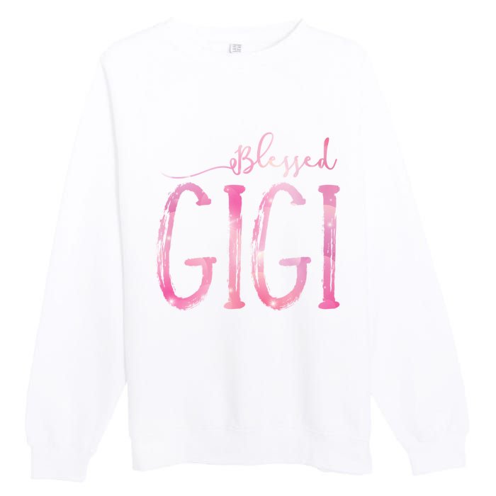 Blessed Gigi For Grandma Christmas Premium Crewneck Sweatshirt