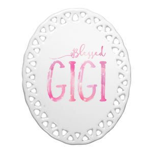 Blessed Gigi For Grandma Christmas Ceramic Oval Ornament