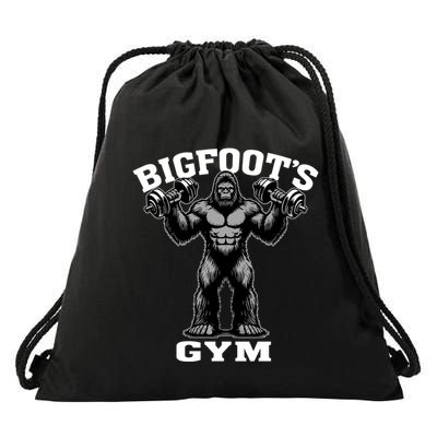 Bigfoot Gym Funny Sasquatch Bodybuilding Weightlifting Meaningful Gift Drawstring Bag