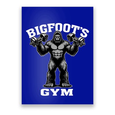 Bigfoot Gym Funny Sasquatch Bodybuilding Weightlifting Meaningful Gift Poster