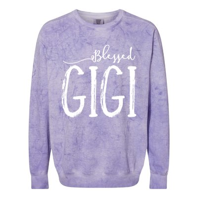 Blessed Gigi For Grandma Mothers Day Christmas Colorblast Crewneck Sweatshirt