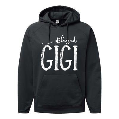 Blessed Gigi For Grandma Mothers Day Christmas Performance Fleece Hoodie