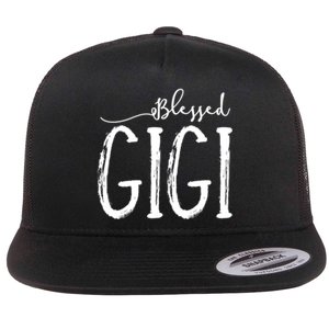 Blessed Gigi For Grandma Mothers Day Christmas Flat Bill Trucker Hat