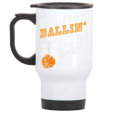 Basketball Gift For Coach Player Baller Stainless Steel Travel Mug