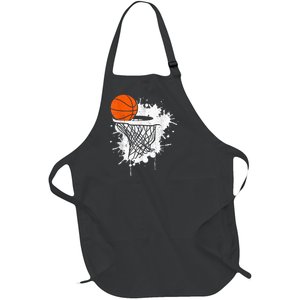 Basketball Gift For Coach Player Baller Full-Length Apron With Pockets