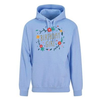 Birthday Girl Floral Unisex Surf Hoodie