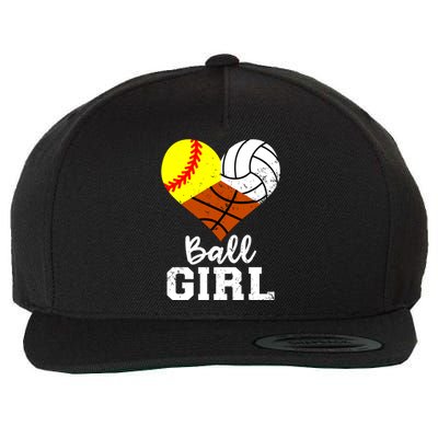 Ball Girl Funny Softball Volleyball Basketball Girl Wool Snapback Cap