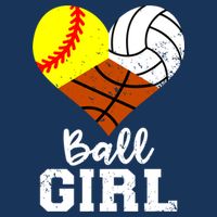 Ball Girl Funny Softball Volleyball Basketball Girl Womens Tank Top