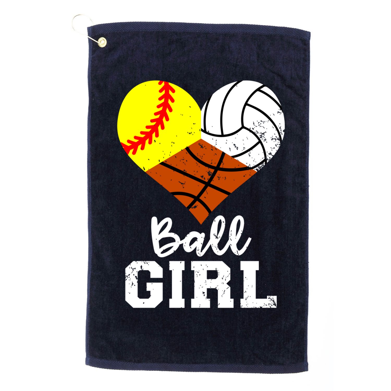 Ball Girl Funny Softball Volleyball Basketball Girl Golf Towel