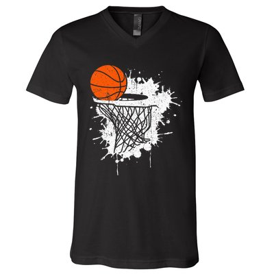 Basketball Gift For Coach Player V-Neck T-Shirt