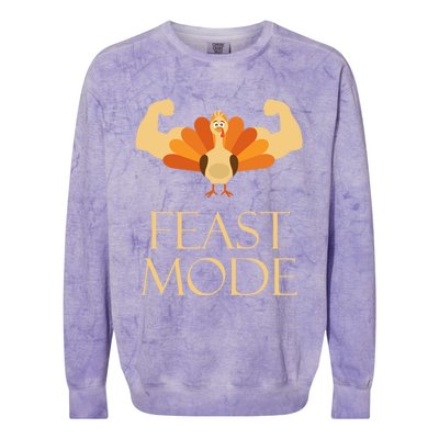 Best Gift For Thanksgiving Day Outfit Feast Mode Gift Colorblast Crewneck Sweatshirt