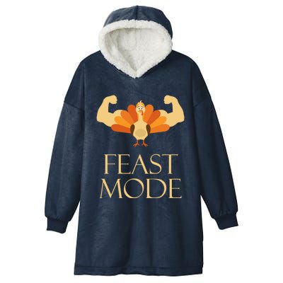 Best Gift For Thanksgiving Day Outfit Feast Mode Gift Hooded Wearable Blanket