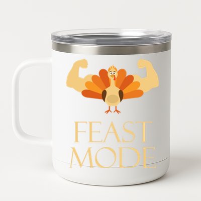 Best Gift For Thanksgiving Day Outfit Feast Mode Gift 12 oz Stainless Steel Tumbler Cup