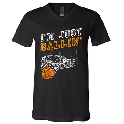 Basketball Gift For Coach Player Men Baller V-Neck T-Shirt