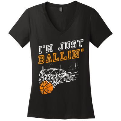 Basketball Gift For Coach Player Men Baller Women's V-Neck T-Shirt