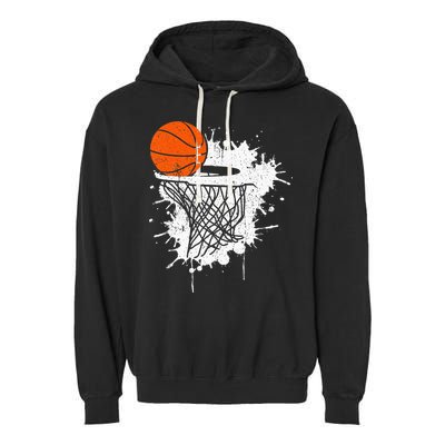 Basketball Gift For Coach Player Men Baller Garment-Dyed Fleece Hoodie