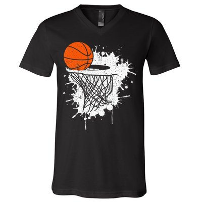 Basketball Gift For Coach Player Men Baller V-Neck T-Shirt