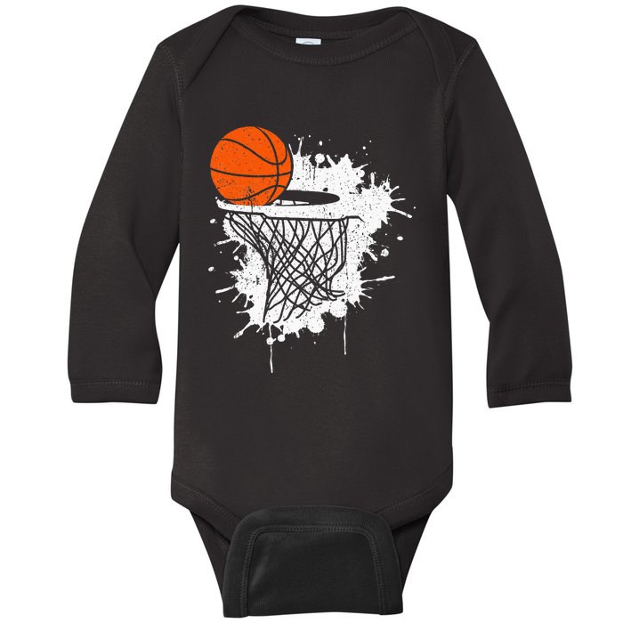 Basketball Gift For Coach Player Men Baller Baby Long Sleeve Bodysuit