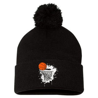 Basketball Gift For Coach Player Men Baller Pom Pom 12in Knit Beanie