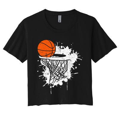 Basketball Gift For Coach Player Men Baller Women's Crop Top Tee