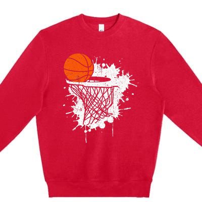 Basketball Gift For Coach Player Men Baller Premium Crewneck Sweatshirt