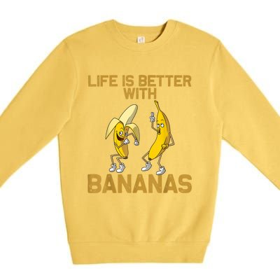 Banana Gift For Men Women Boy Girl Kids Banana Fruit Lover Premium Crewneck Sweatshirt