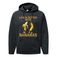 Banana Gift For Men Women Boy Girl Kids Banana Fruit Lover Performance Fleece Hoodie