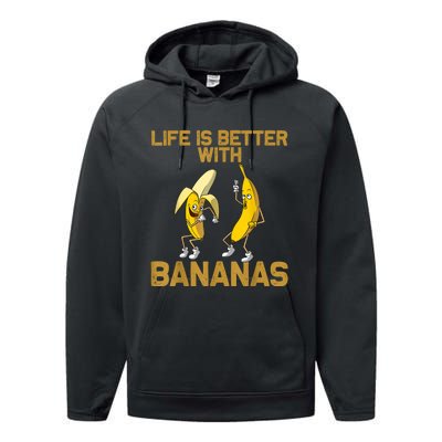 Banana Gift For Men Women Boy Girl Kids Banana Fruit Lover Performance Fleece Hoodie