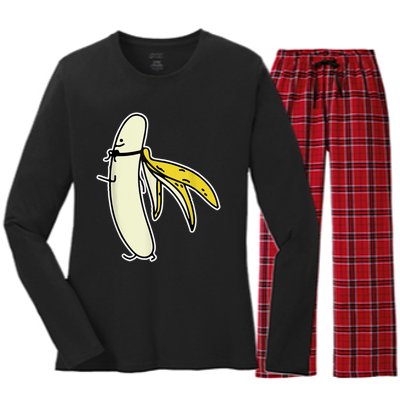 Banana Gift For Men Women Boy Girl Kids Banana Fruit Lover Women's Long Sleeve Flannel Pajama Set 