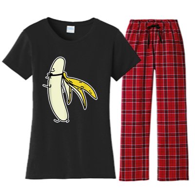 Banana Gift For Men Women Boy Girl Kids Banana Fruit Lover Women's Flannel Pajama Set