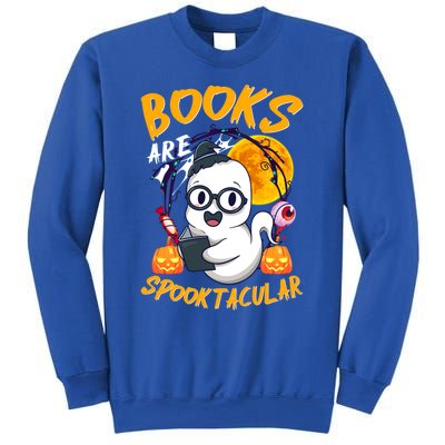 Boooks Ghost Funny Halloween Teacher Book Library Reading Cool Gift Sweatshirt