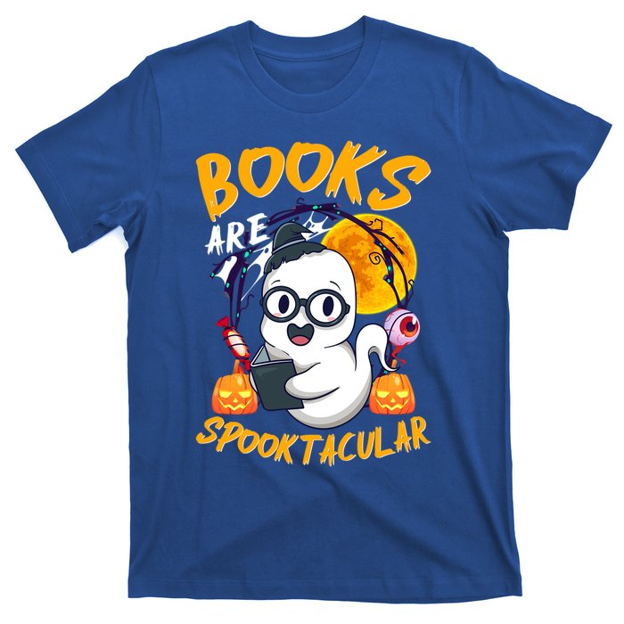 Boooks Ghost Funny Halloween Teacher Book Library Reading Cool Gift T-Shirt