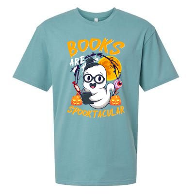 Boooks Ghost Funny Halloween Teacher Book Library Reading Cool Gift Sueded Cloud Jersey T-Shirt