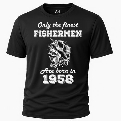 Birthday Gift Fishing Fisherman 1958 64th Birthday Cooling Performance Crew T-Shirt