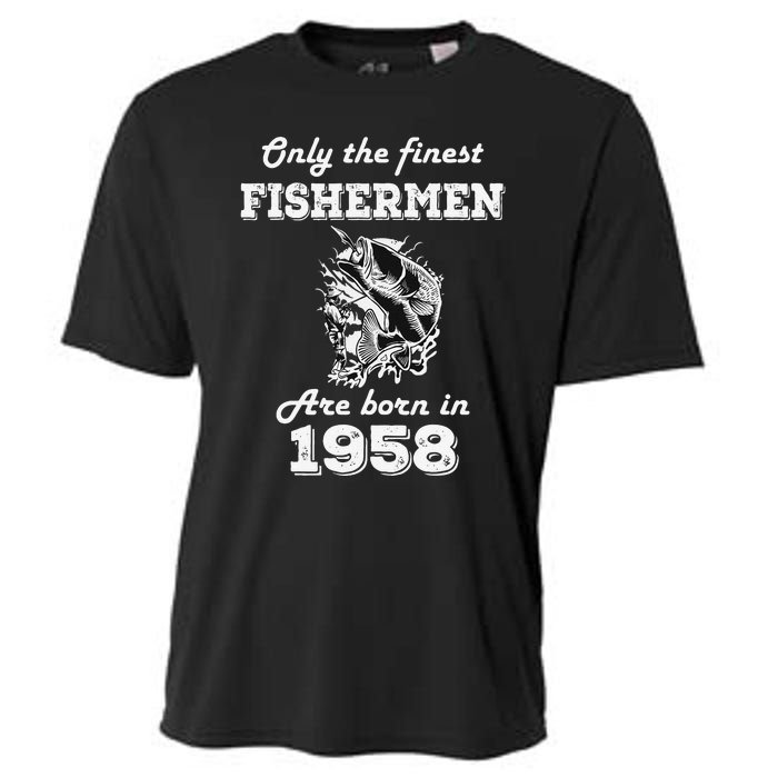 Birthday Gift Fishing Fisherman 1958 64th Birthday Cooling Performance Crew T-Shirt