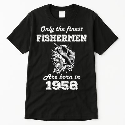 Birthday Gift Fishing Fisherman 1958 64th Birthday Tall T-Shirt