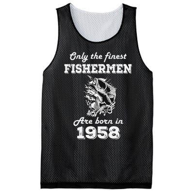 Birthday Gift Fishing Fisherman 1958 64th Birthday Mesh Reversible Basketball Jersey Tank